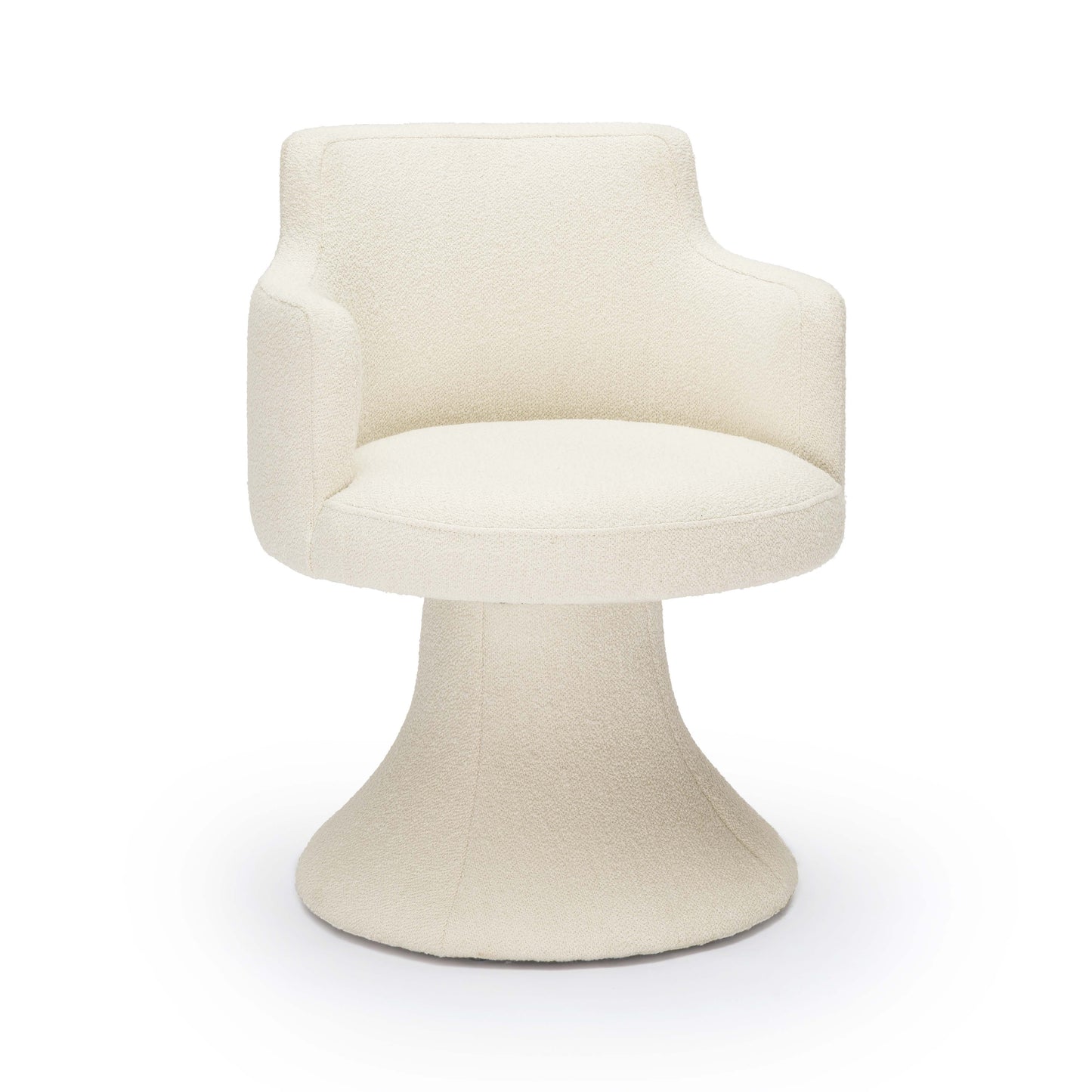 Jeffree Performance Boucle Swivel Dining Chair - Cream