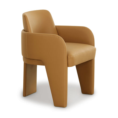 Leo Performance Vegan Leather Dining Chair - Tan