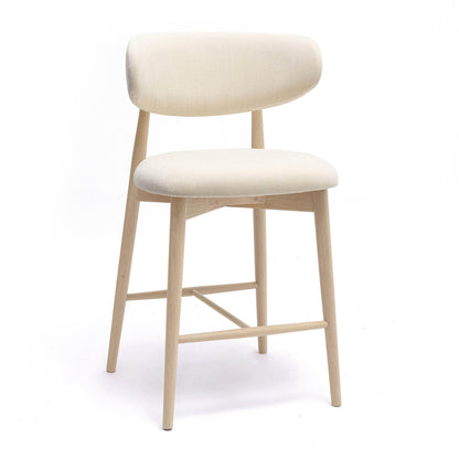 Zinea Performance Textured Velvet Counter Stool - Cream