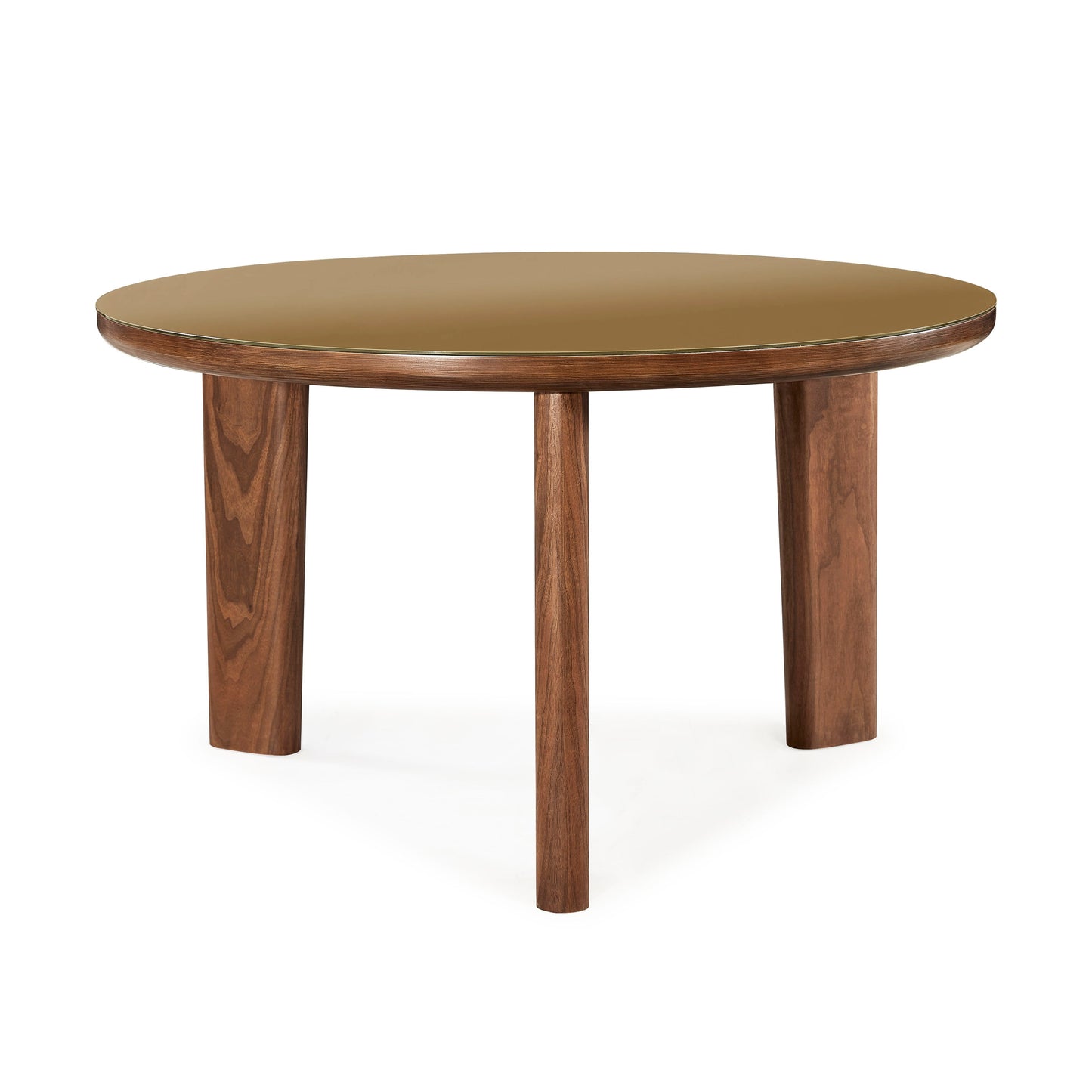 Oani 51" Walnut and Glass Round Dining Table - Default Variant