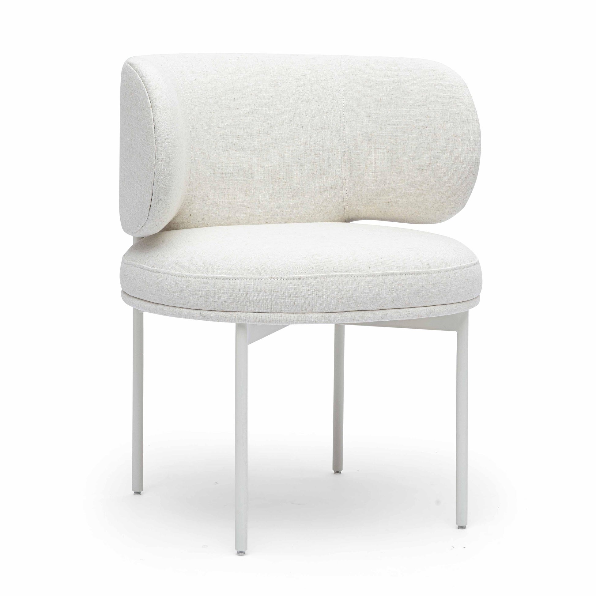 Maureen Cream Performance Upcycled Linen Dining Chair - Default Variant
