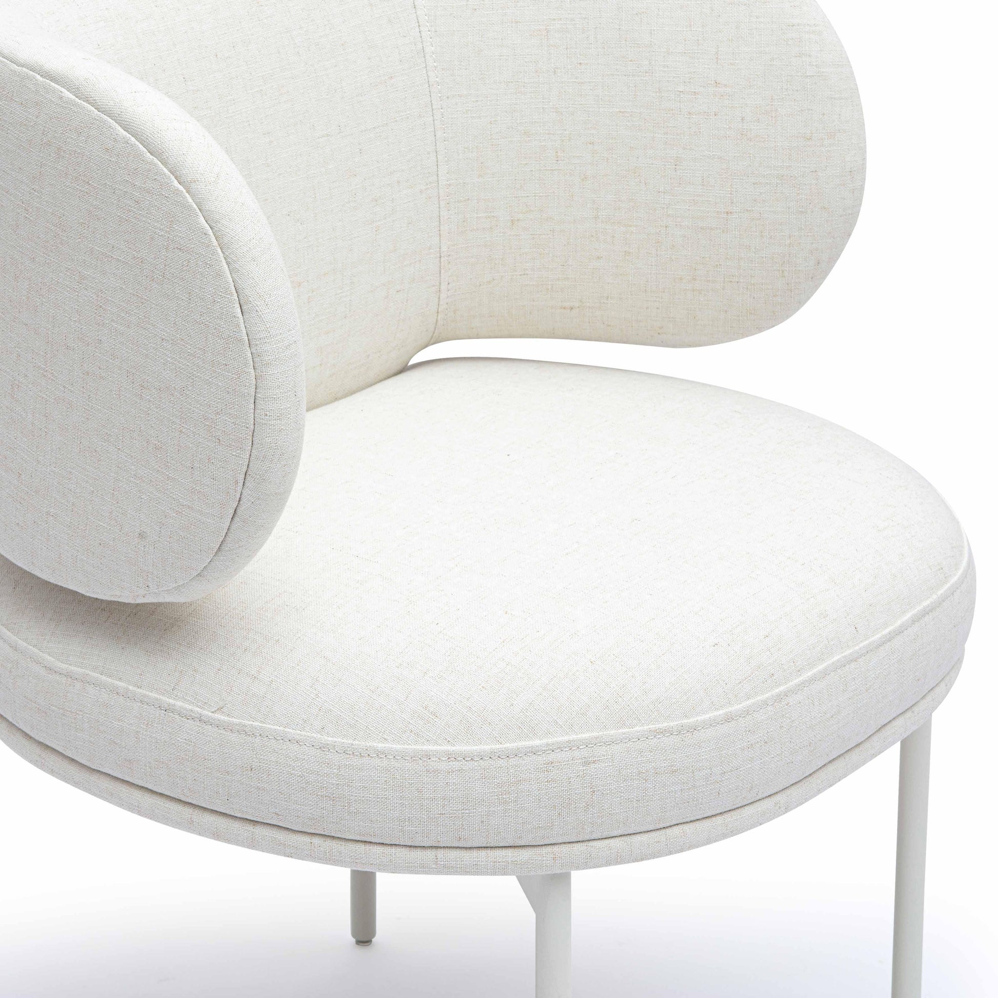 Maureen Cream Performance Upcycled Linen Dining Chair