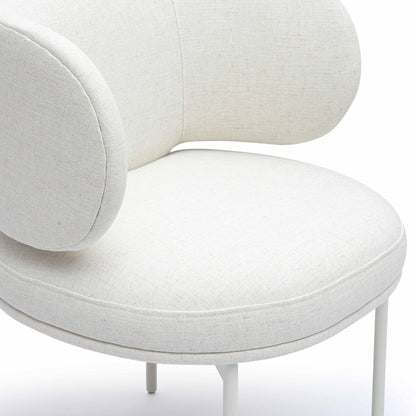 Maureen Cream Performance Upcycled Linen Dining Chair