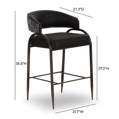 Tatum 2-Tone Performance Vegan Leather Counter Stool