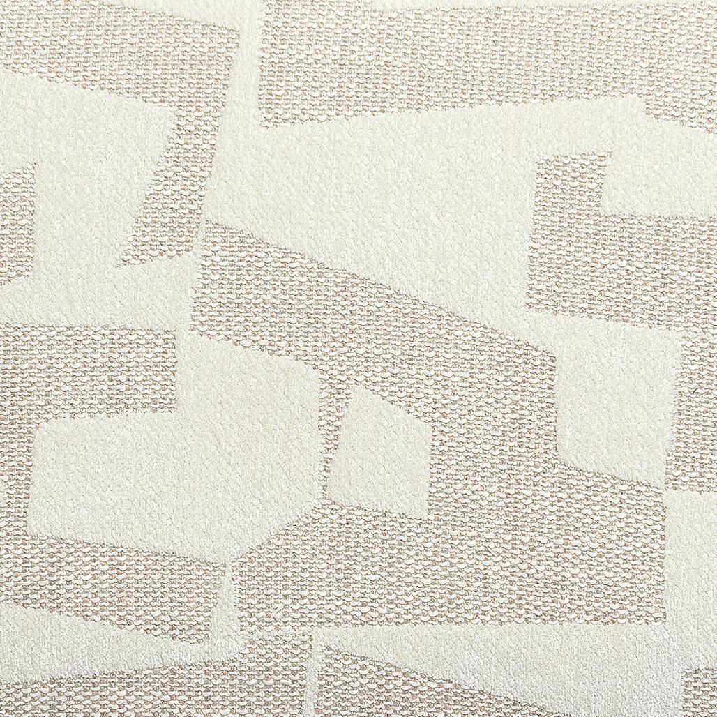 Tatum Cream 2-Tone Performance Vegan Leather and Jacquard Counter Stool