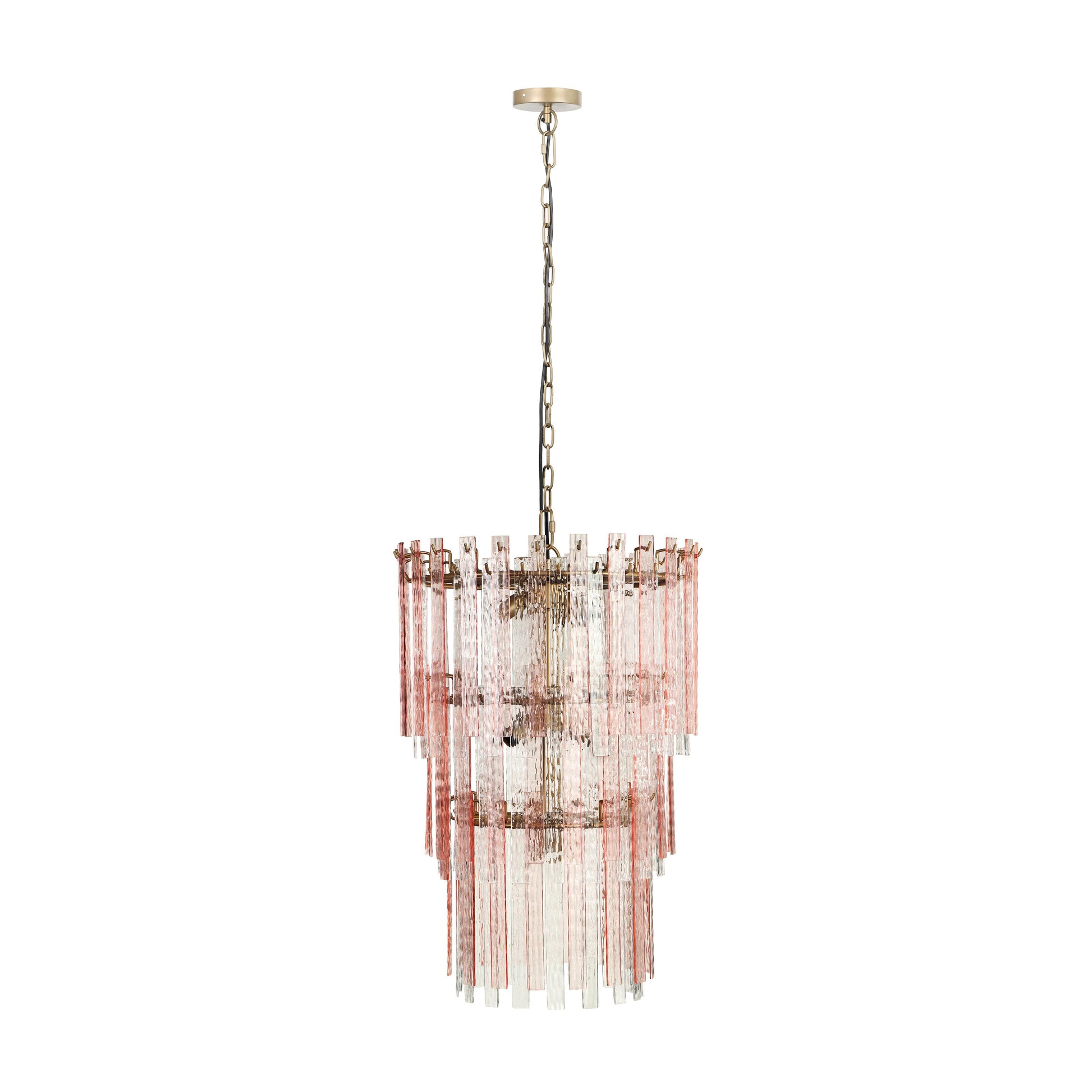 Hampshire Pink Acrylic 3-Tier Chandelier - Default Variant