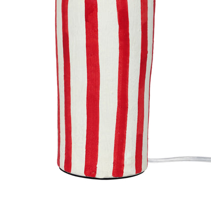 Maiori Striped Papier Mache Table Lamp