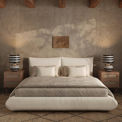 Positano Striped Papier Mache Table Lamp