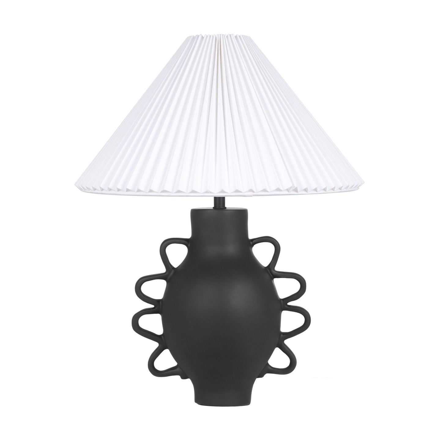 Hazza Pleated Table Lamp - Black