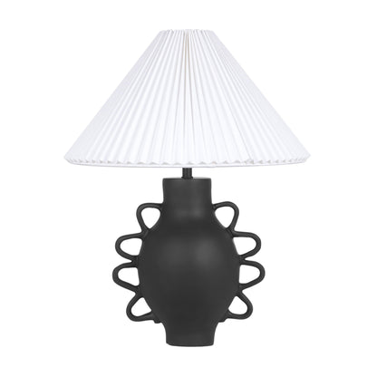 Hazza Pleated Table Lamp - Black