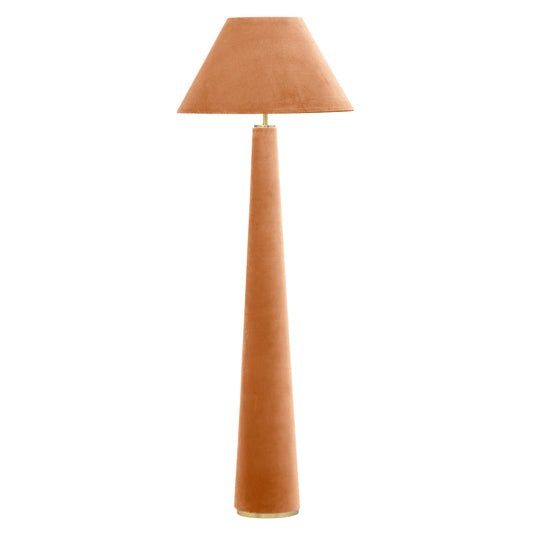 Graham Velvet Floor Lamp - Terracotta