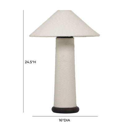 Faith White Boucle Table Lamp