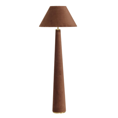 Graham Velvet Floor Lamp - Chocolate Brown