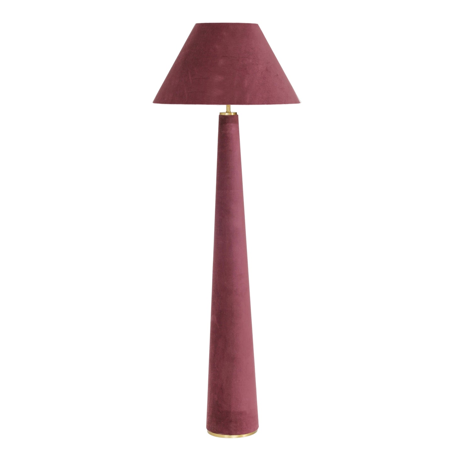 Graham Velvet Floor Lamp - Burgundy