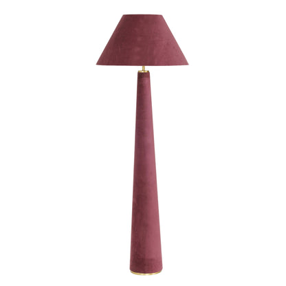 Graham Velvet Floor Lamp - Burgundy