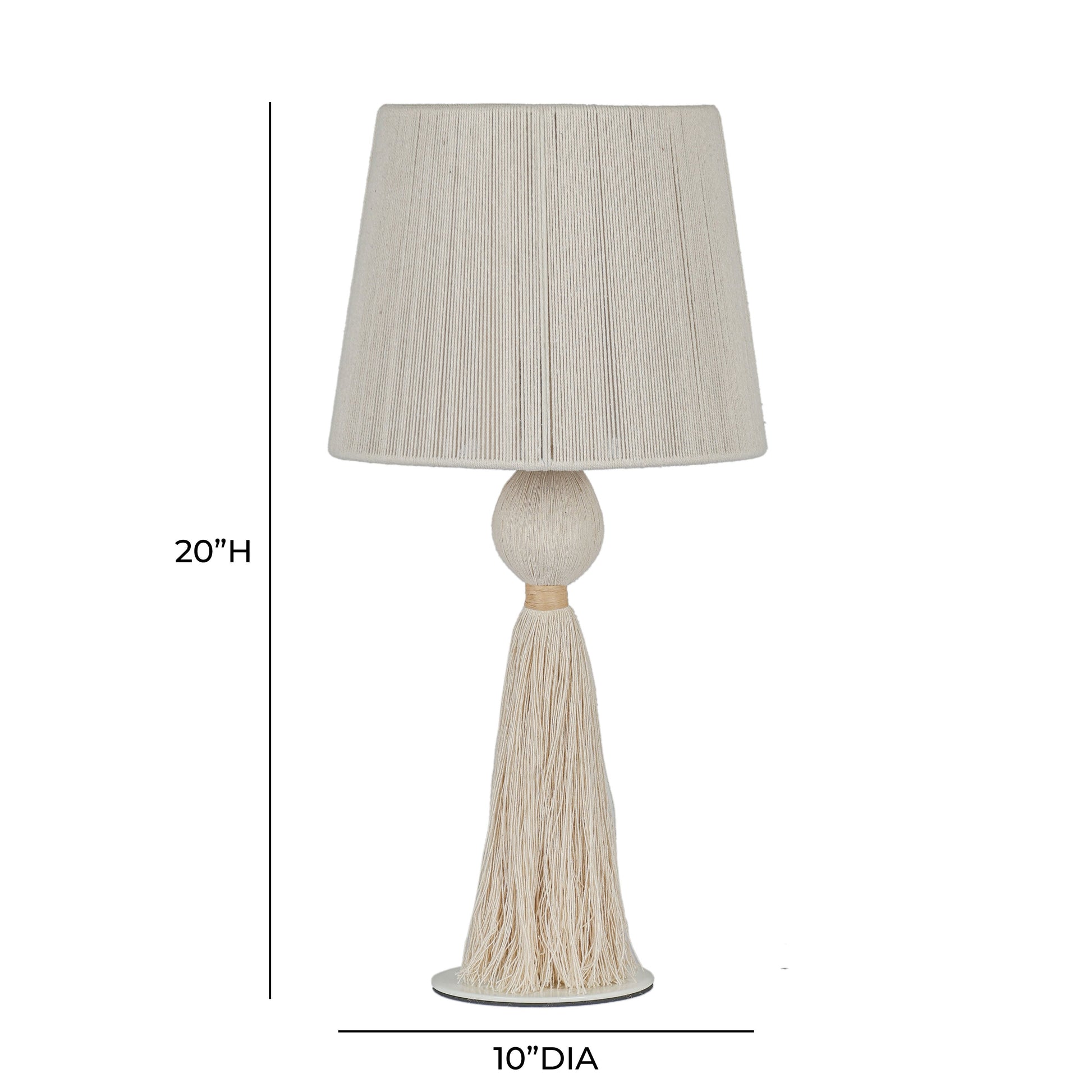 Samba White Cotton Table Lamp