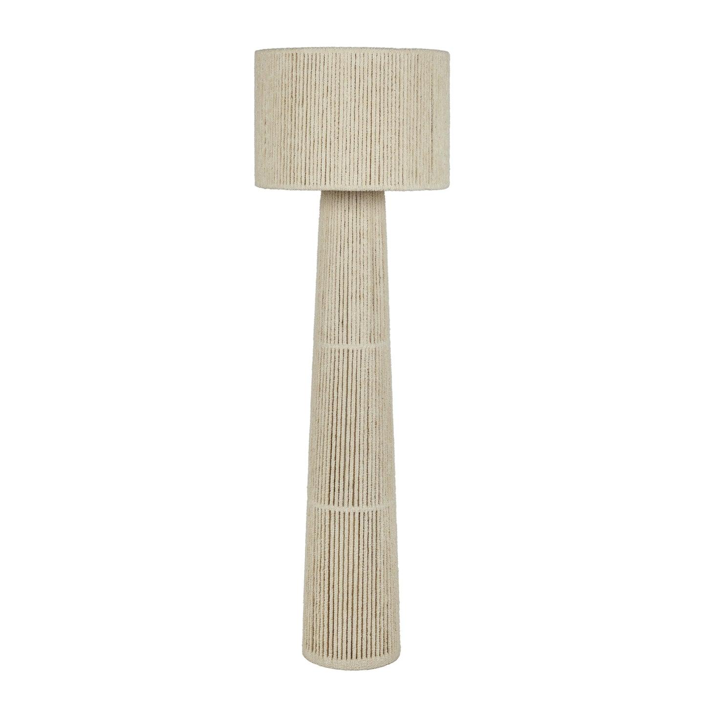 Tapered Natural Chenille Fiber Floor Lamp - Default Variant