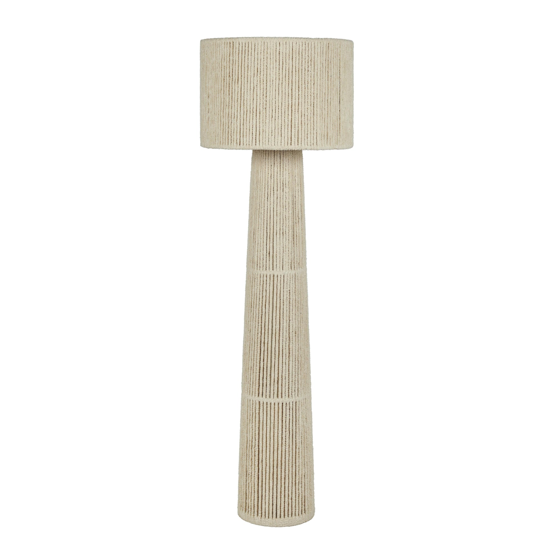 Tapered Natural Chenille Fiber Floor Lamp - Default Variant