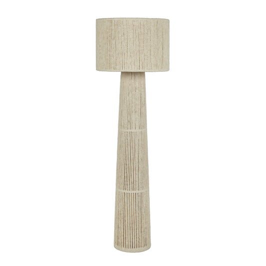 Tapered Natural Chenille Fiber Floor Lamp - Default Variant