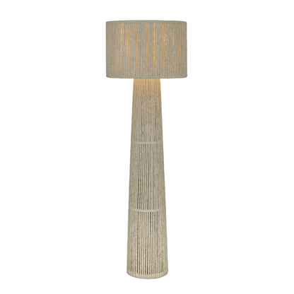 Tapered Natural Chenille Fiber Floor Lamp
