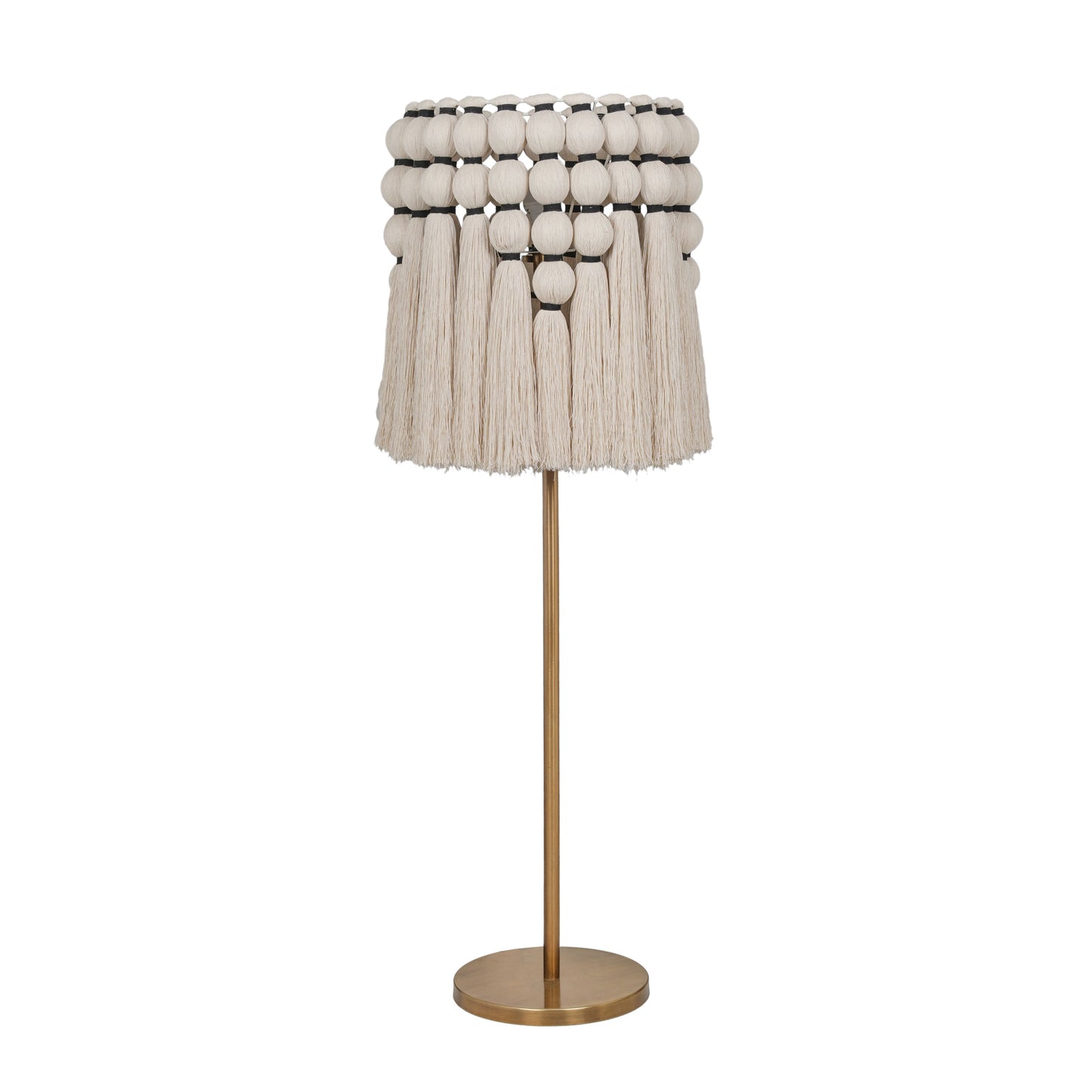 Tutu Cream Cotton Tasseled Floor Lamp - Default Variant