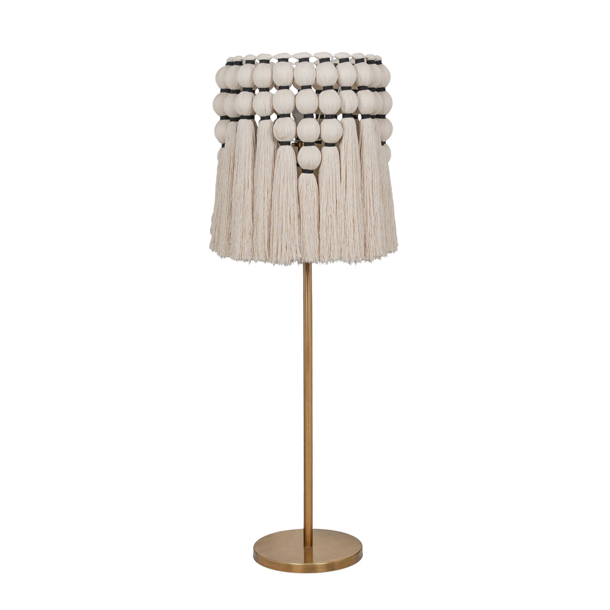 Tutu Cream Cotton Tasseled Floor Lamp - Default Variant