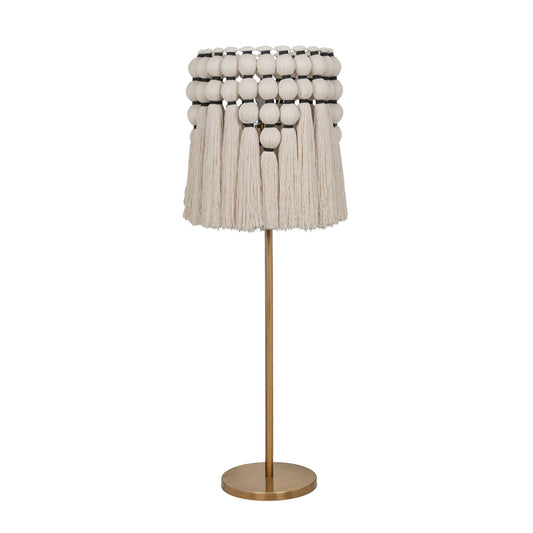 Tutu Cream Cotton Tasseled Floor Lamp - Default Variant