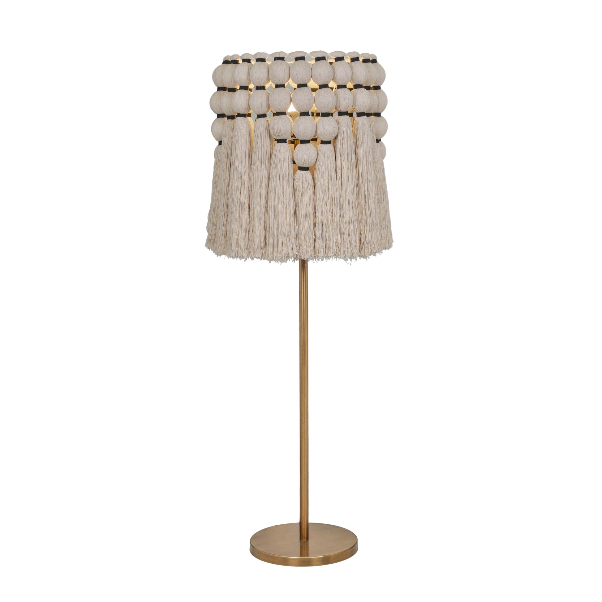 Tutu Cream Cotton Tasseled Floor Lamp