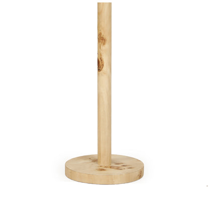 Lamia Natural Burl and Raffia Contract-Grade Table Lamp