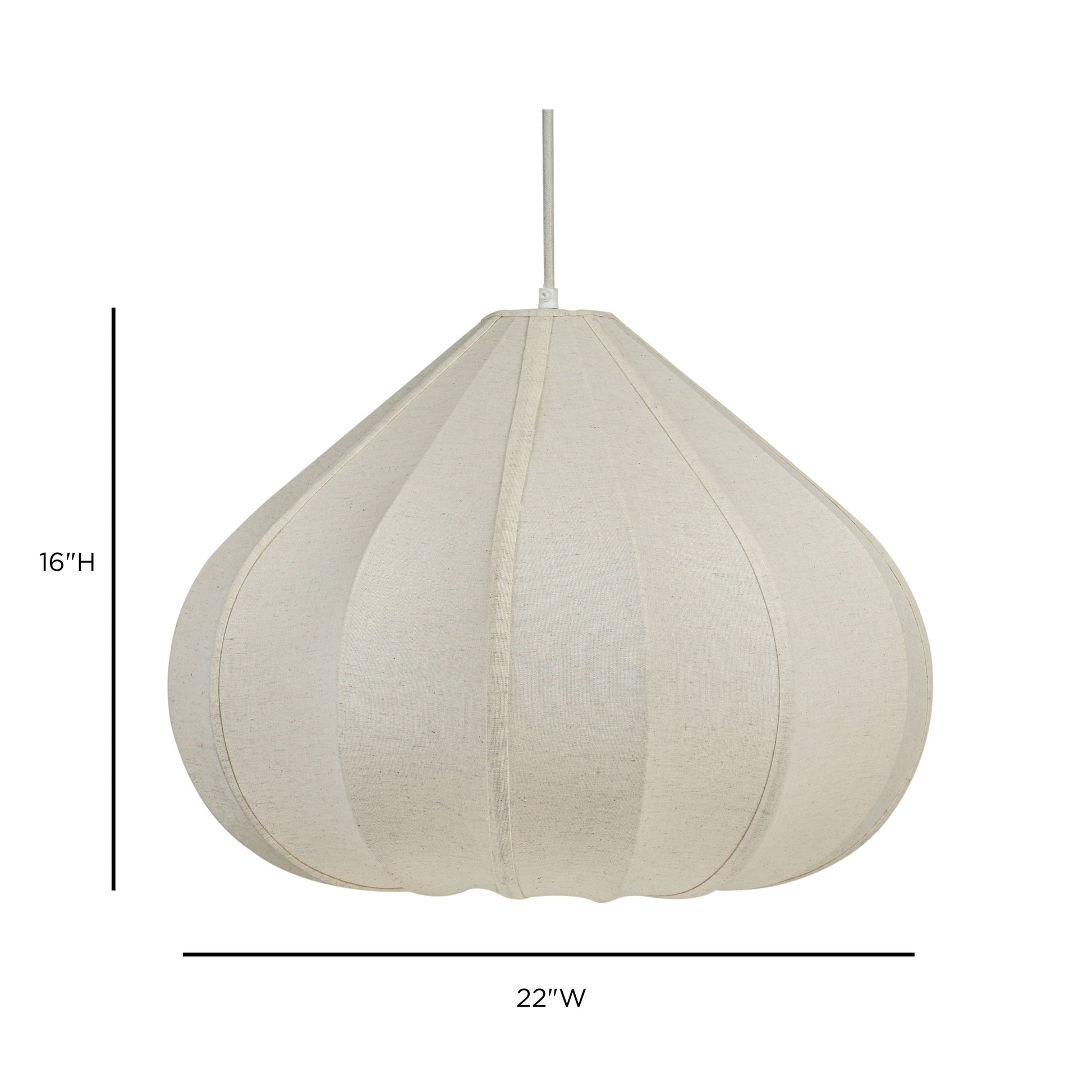 Zubeda Cotton Teardrop Pendant Lamp
