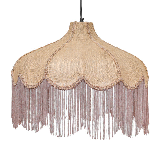 Buchanan Jute Fringed Scalloped Pendant Light - Default Variant