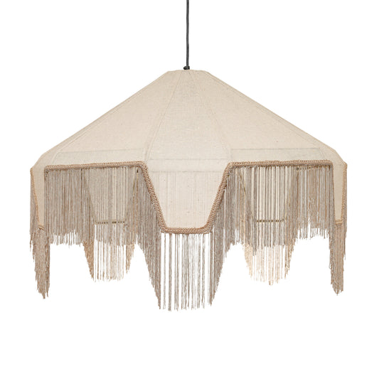Buchanan Fabric Fringed Angled Pendant Light - Default Variant