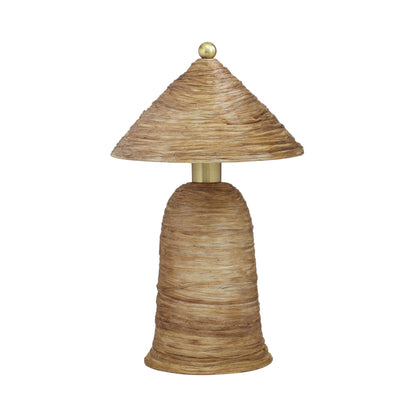 Coco Natural Coconut Fiber Pointed Table Lamp - Default Variant