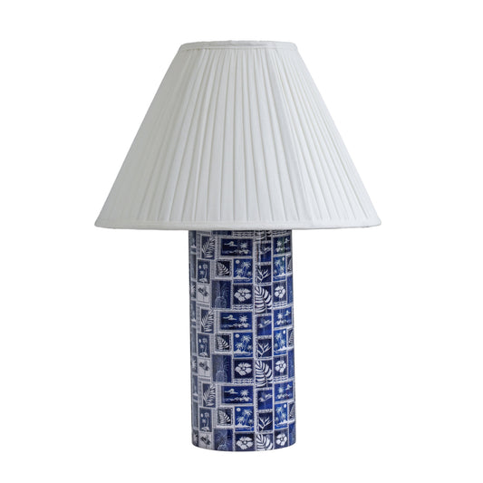 Stamp Blue Pleated Table Lamp - Default Variant