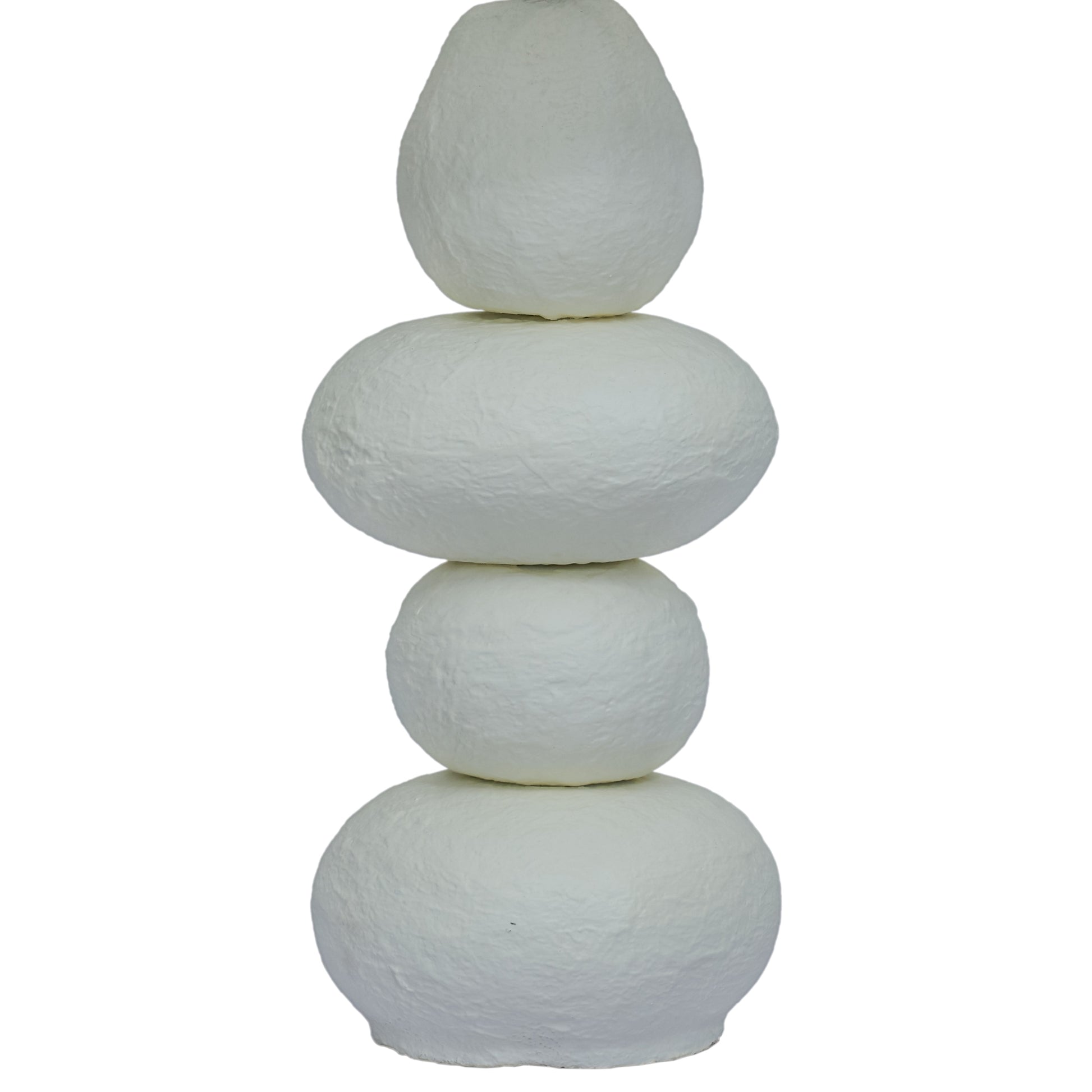 Pebble Cream Papier Mache Table Lamp