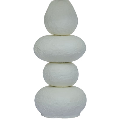 Pebble Cream Papier Mache Table Lamp