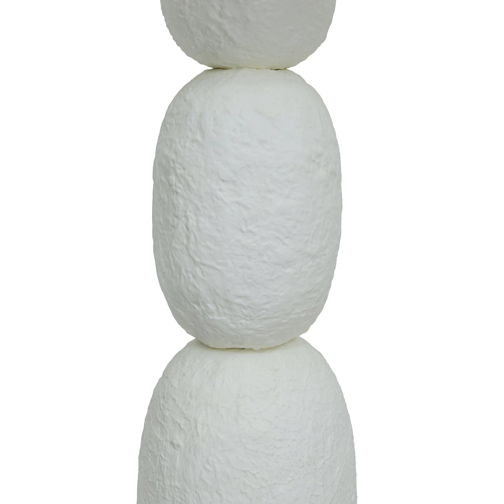 Pebble Cream Papier Mache Floor Lamp