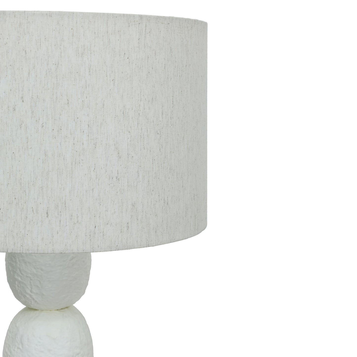 Pebble Cream Papier Mache Floor Lamp