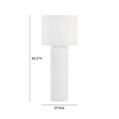 Cleopatra Cream Linen Floor Lamp