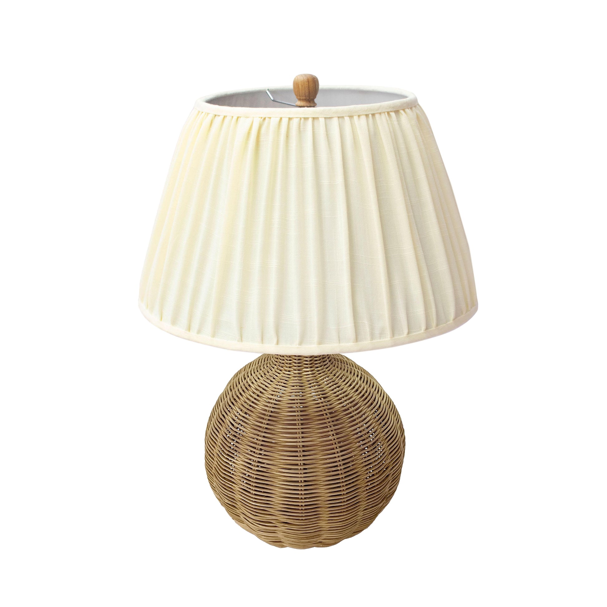 Pallora Cream &amp; Natural Rattan Table Lamp