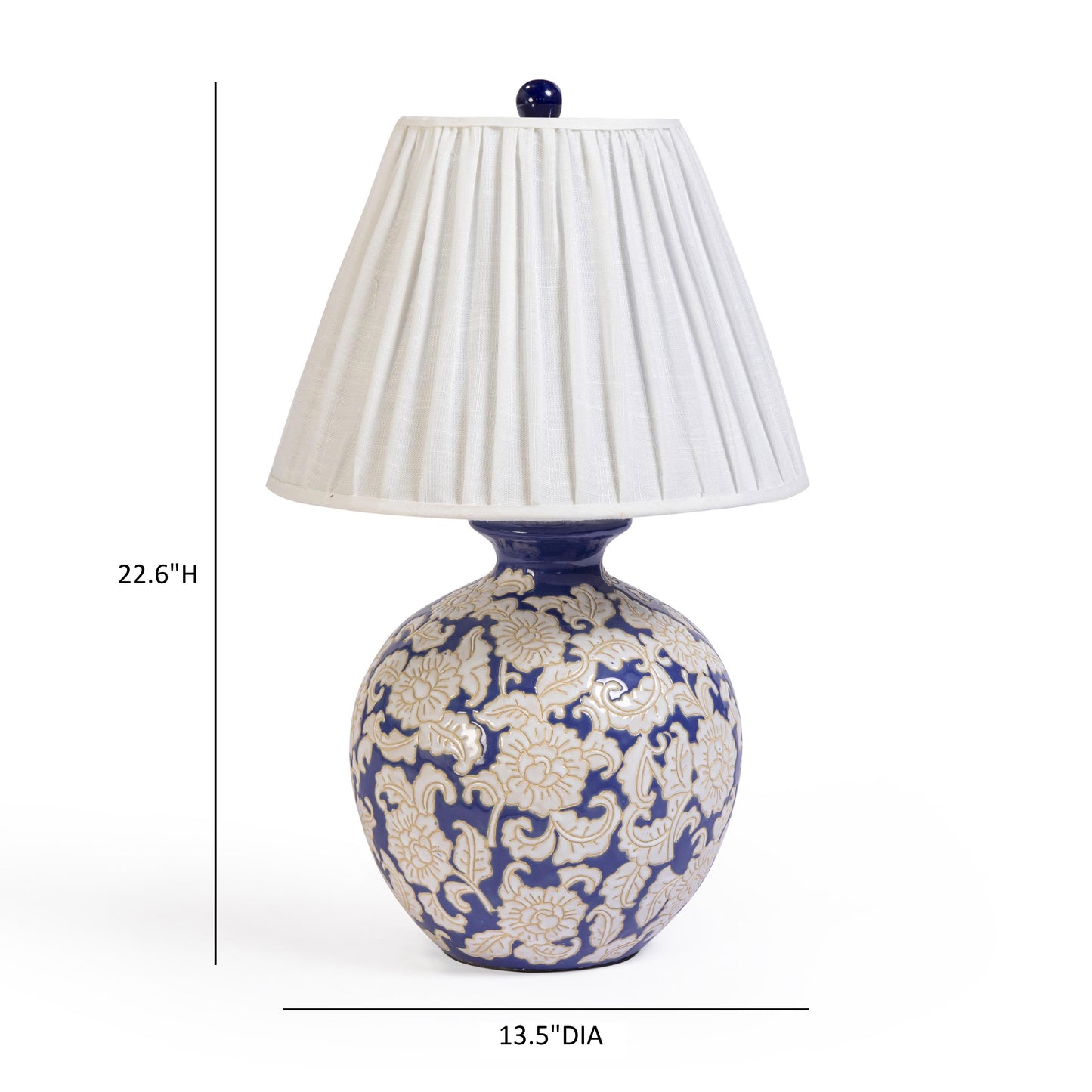 Diana Blue &amp; White Table Lamp