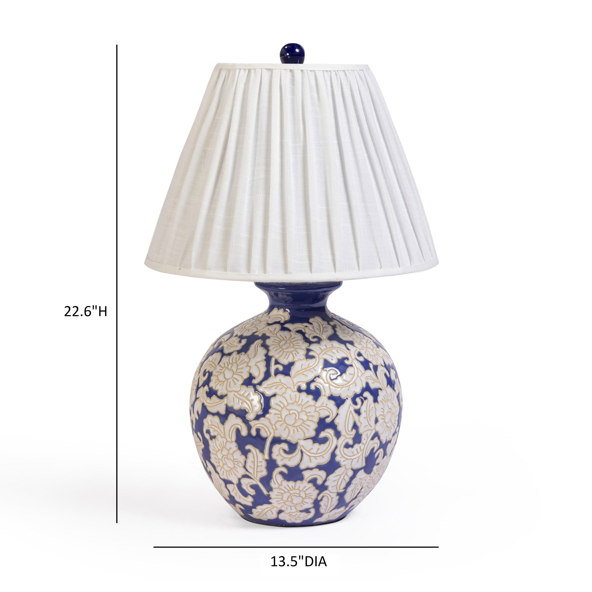 Diana Blue &amp; White Table Lamp