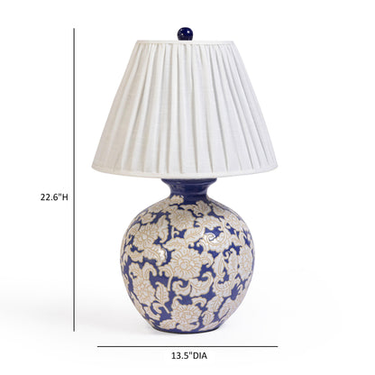Diana Blue &amp; White Table Lamp