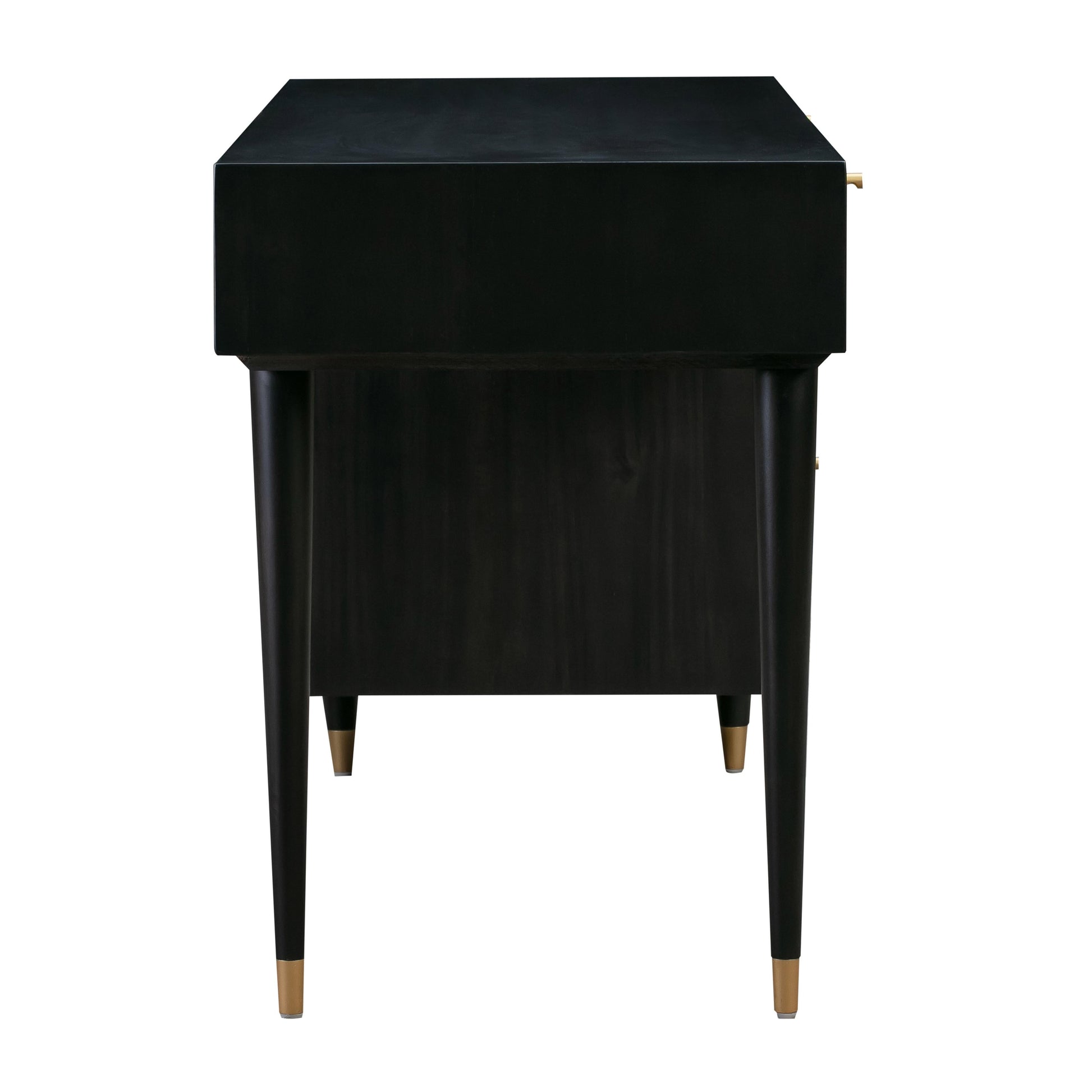 Sierra 60" Cane 3-Drawer Desk With Storage