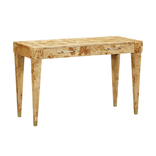 Brandyss 48" Burl 2-Drawer Work Desk - Natural
