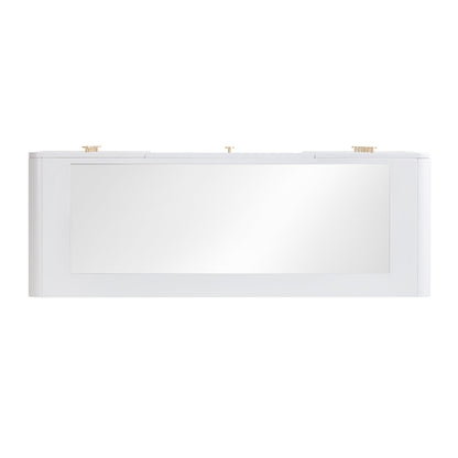 Hollywood 56" White Desk with Vanity Mirror
