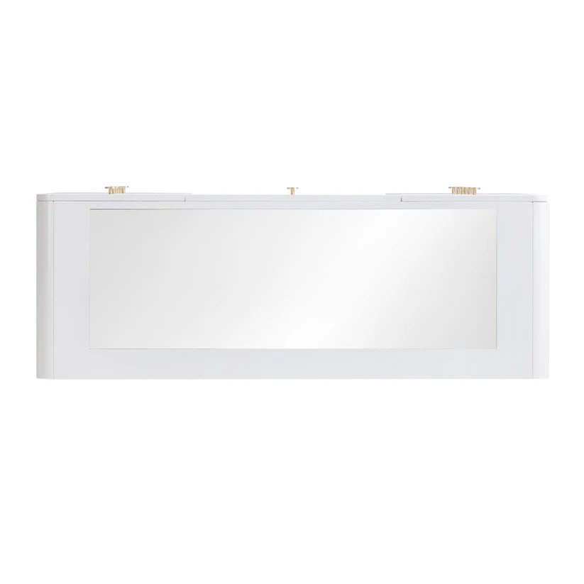 Hollywood 56" White Desk with Vanity Mirror