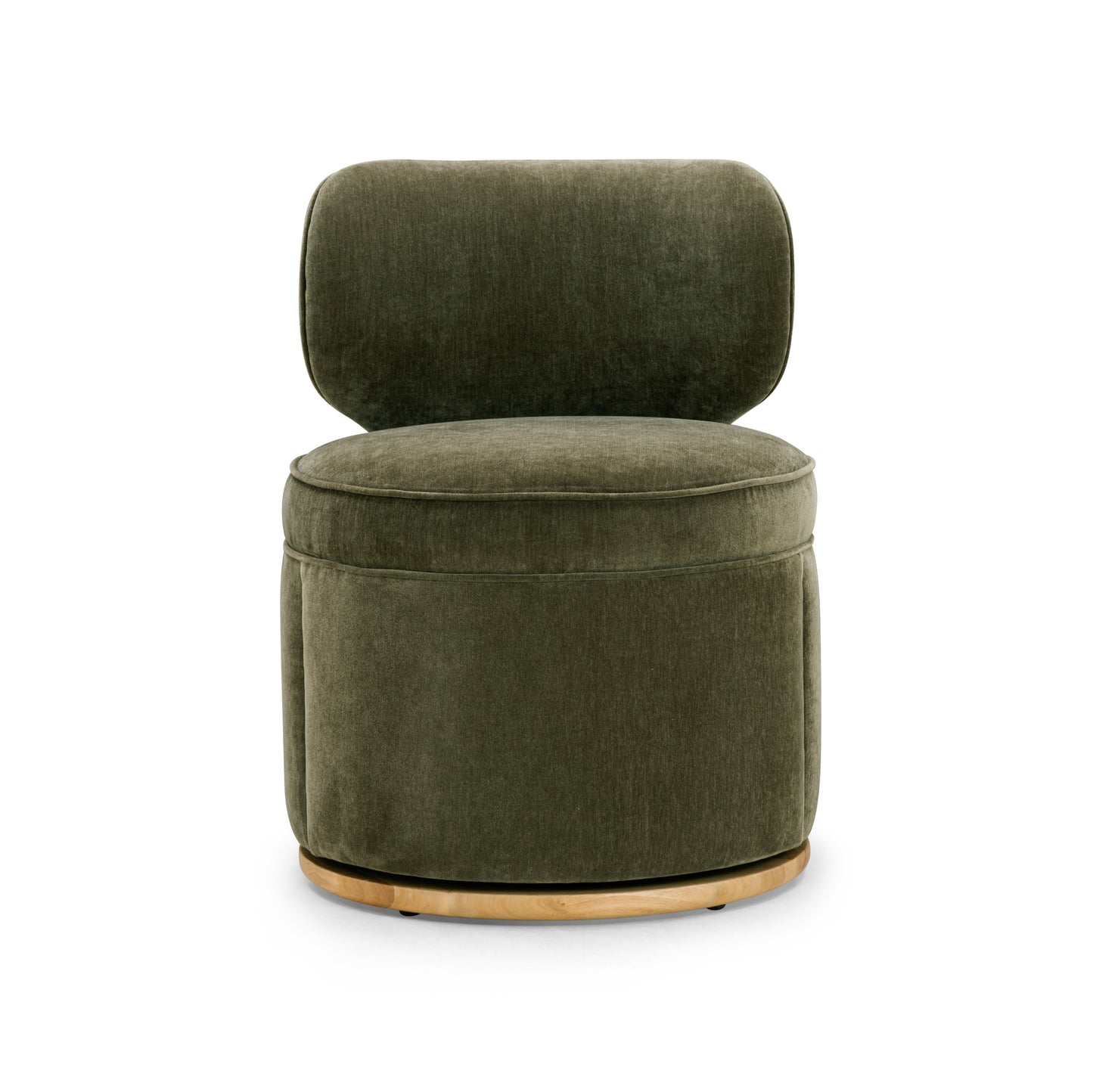 Amaya Green Upcycled Contract-Grade Chenille Swivel Desk Chair - Default Variant