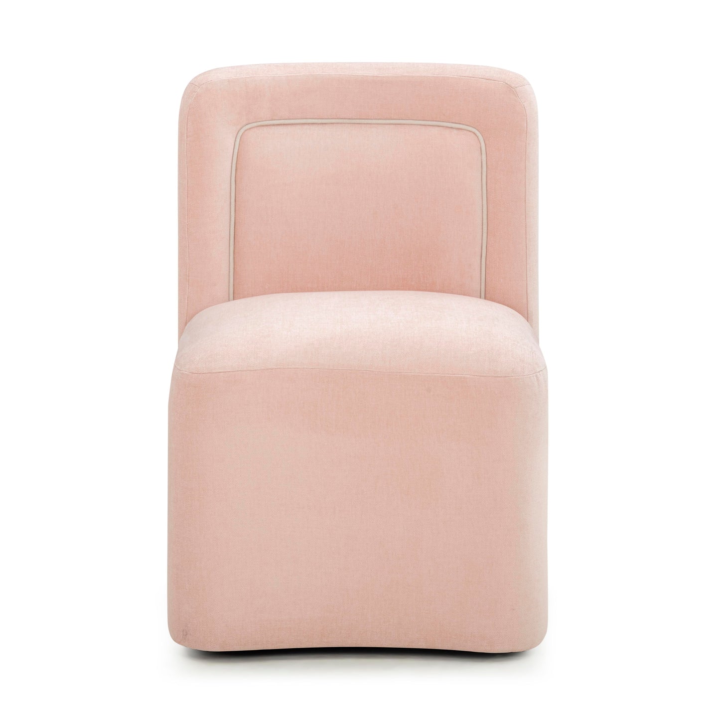 Dolce Performance Velvet Rolling Desk Chair - Pink