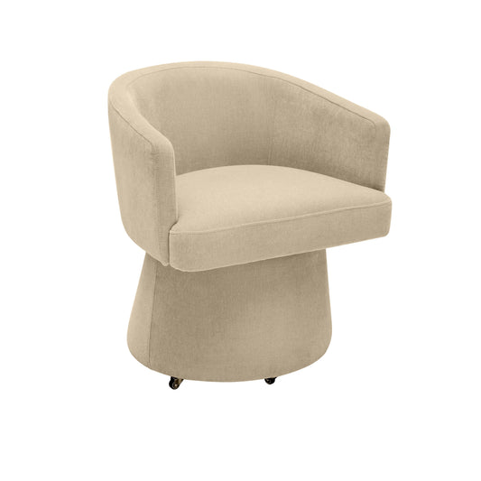 Kristen Upcycled Contract-Grade Chenille Rolling Desk Chair